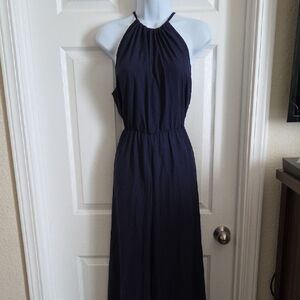 Elegant Navy Halter Jumper